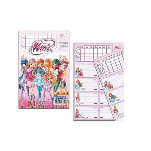 GIPTA WINX DERS PROGRAMLI 3 LÜ OKUL ETİKETİ 3130