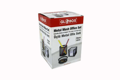 GLOBOX 6643-6154 METAL KALEMLİK SETİ 3 LÜ