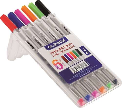 GLOBOX FINELINER KALEM 6 LI KUTU 3176