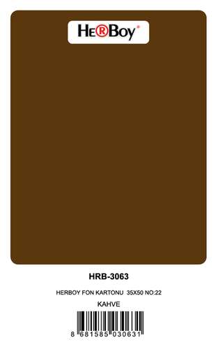 HERBOY FON KARTONU 35X50 NO:22 KAHVE 100 LÜ HRB-3063
