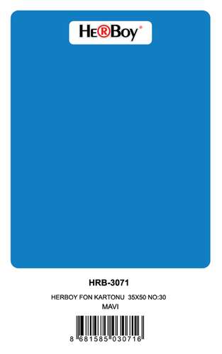 HERBOY FON KARTONU 35X50 NO:30 KOYU MAVİ 100 LÜ HRB-3071