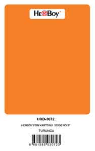 HERBOY - HERBOY FON KARTONU 35X50 NO:31 TURUNCU 100 LÜ HRB-3072