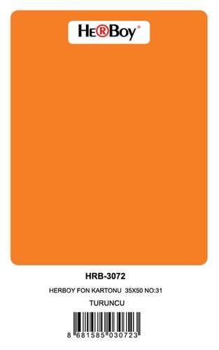 HERBOY FON KARTONU 35X50 NO:31 TURUNCU 100 LÜ HRB-3072