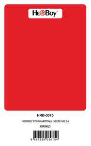HERBOY - HERBOY FON KARTONU 35X50 NO:34 KIRMIZI 100 LÜ HRB3075