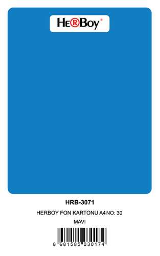 HERBOY FON KARTONU A4 KOYU MAVİ 160 GR NO:30 100 LÜ HRB3017