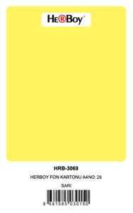HERBOY - HERBOY FON KARTONU A4 SARI 160 GR NO:28 100 LÜ HRB3015
