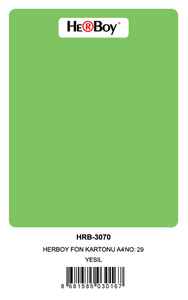 HERBOY - HERBOY FON KARTONU A4 YEŞİL 160 GR NO:29 100 LÜ HRB3016