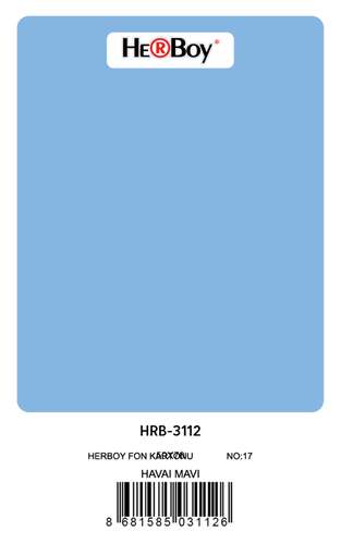 HERBOY HRB3004 FON KARTONU 50x70 HAVAİ MAVİ 160 GR NO:17 100 LÜ
