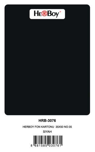 HERBOY HRB3076 FON KARTONU 35x50 SİYAH 160 GR NO:35 100 LÜ