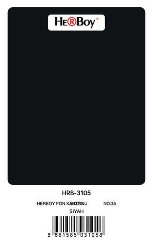 HERBOY HRB3105 FON KARTONU 50x70 SİYAH 160 GR NO:35 100 LÜ