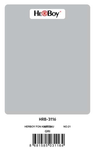HERBOY HRB3116 FON KARTONU 50x70 GRİ 160 GR NO:21 100 LÜ