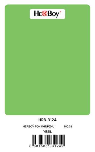 HERBOY HRB3124 FON KARTONU 50x70 YEŞİL 160 GR NO:29 100 LÜ