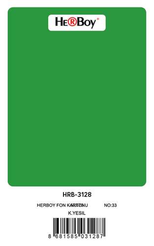 HERBOY HRB3128 FON KARTONU 50x70 KOYU YEŞİL 160 GR NO:33 100 LÜ