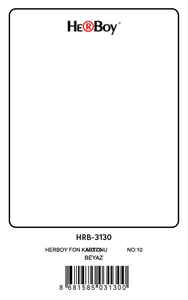 HERBOY - HERBOY HRB3130 FON KARTONU 50x70 BEYAZ 160 GR NO:10 100 LÜ