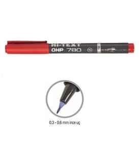HI - TEXT - HI-TEXT M KIRMIZI ASETAT KALEMİ 780MK