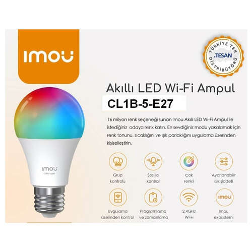 IMOU CL1B-5-E27 AKILLI LED WIFI AMPUL