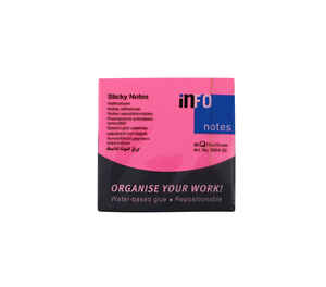 TRODAT - INFO NOTES 75x75 FOSFOR PEMBE POSTİT 80 yp 565432