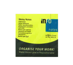 TRODAT - INFO NOTES 75x75 FOSFOR SARI POSTİT 80 yp 565434