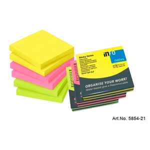 TRODAT - INFO NOTES 75x75 PARLAK KARIŞIK RENKLER 100yp 565439B