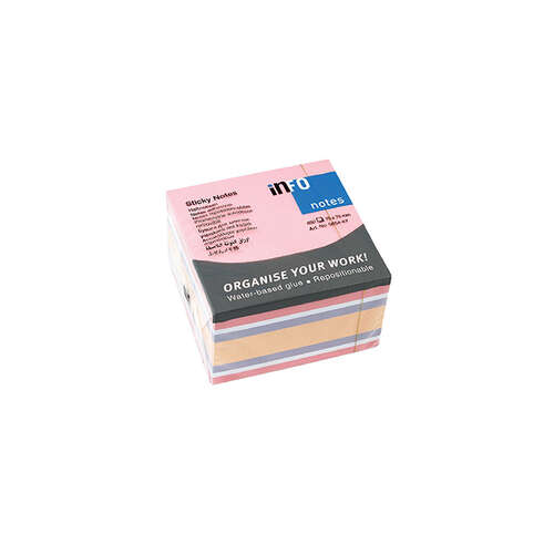 INFO NOTES 75x75 PASTEL-FOSFORLU RENKLER 450 yp 95654