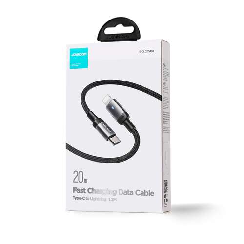 JOYROOMS-CL020A1020WTYPEC-LIGHTNING1.2M-BLACK