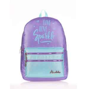 KAUKKO - KAUKKO K1571 SPARKLE SIRT ÇANTASI DUBLE KOYU LİLA