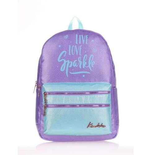 KAUKKO K1571 SPARKLE SIRT ÇANTASI DUBLE KOYU LİLA