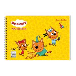 KESKİN - KESKİN TATLI KEDİCİKLER 17x25 RESİM DEFTERİ 15 YP 300115-80