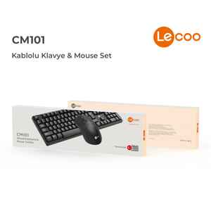 LECOO - LECOO CM101 SİYAH KABLOLU KLAVYE & MOUSE SET