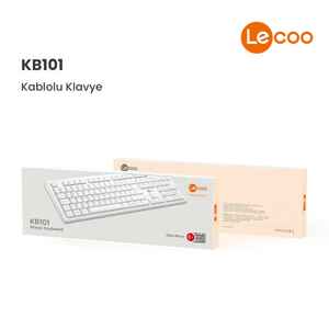 LECOO - LECOO KB101 BEYAZ KABLOLU Q KLAVYE