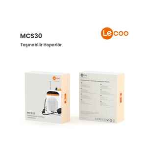 LECOO - LECOO MCS30 MİKROFONLU MP3 SES FORMATLI TAŞINABİLİR SES AMPLİFİKATÖRÜ BEYAZ