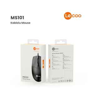 LECOO - LECOO MS101 SİYAH USB KABLOLU MOUSE