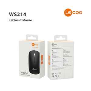 LECOO - LECOO WS214 SİYAH SESSİZ KABLOSUZ MOUSE