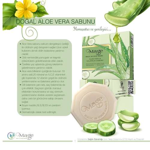 Mage Doğal Aloe Vera Sabunu 100 GR