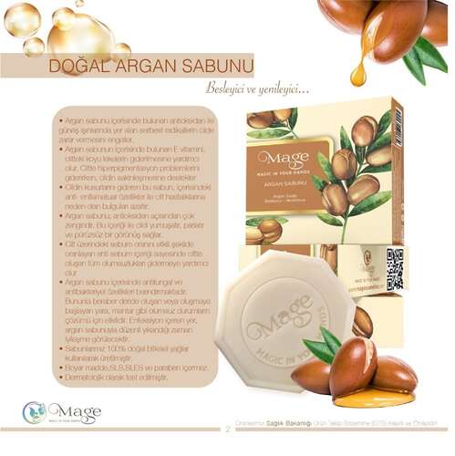 Mage Doğal Argan Sabunu 100 GR