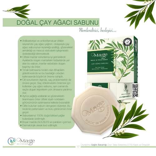 Mage Doğal Çay Ağacı Sabunu 100 GR