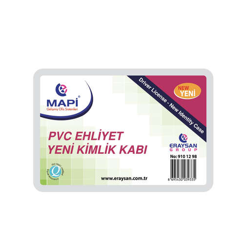 MAPİ YENİ KİMLİK+EHLİYET PVC YUMUŞAK KART KORUMA KABI 9101295-98