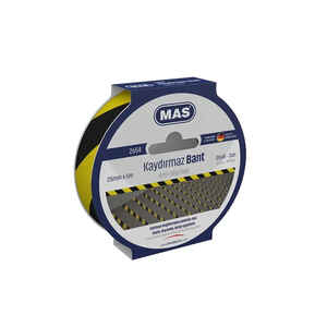 MAS - MAS 2654 KAYDIRMAZ BANT 25 mm x 5 mt SARI-SİYAH