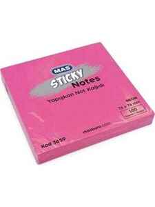 MAS - MAS 3658 POSTİT 76x76 100 YP YAPIŞKANLI NOT KAĞIDI NEON PEMBE