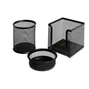 MAS - MAS 9305 BION METAL FİLE 3 LÜ MASA SET TEPSİ SİYAH