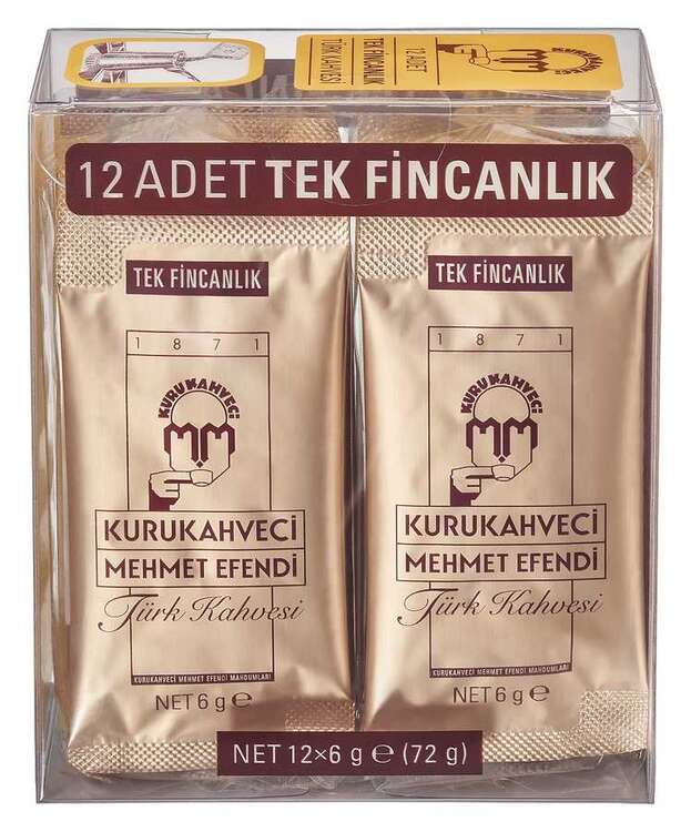 Mehmet Efendi - Mehmet Efendi 12x6 GR Tek Fincanlık Türk Kahvesi