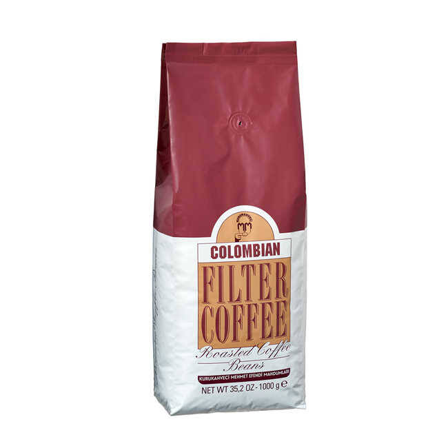 Mehmet Efendi Colombian Filtre Kahve 1000 GR Kavrulmuş Çekirdek