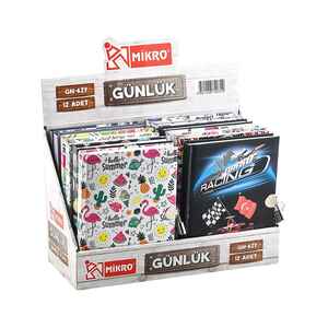 MIKRO - MİKRO GN-627 DESENLİ KİLİTLİ GÜNLÜK