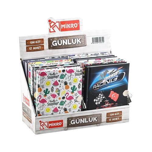 MİKRO GN-627 DESENLİ KİLİTLİ GÜNLÜK