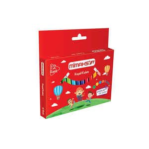 MİMAKS - MİMAKS 12 RENK JUMBO KEÇELİ KALEM JFY-4513