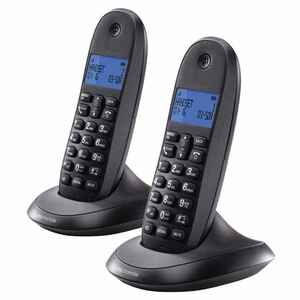 MOTOROLA - MOTOROLA C1002CB 2Lİ TELSİZ TELEFON SET SİYAH