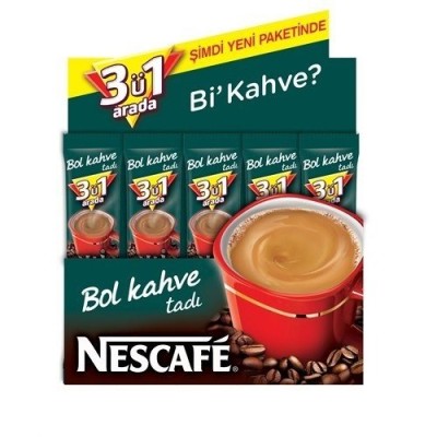 Nescafe - Nescafe 3ü1 Arada Bol Kahveli 48 li Paket