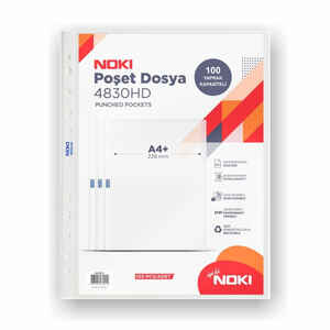 NOKI - NOKİ HD POŞET DOSYA A4 100 LÜ 4830HD 80 Mic.