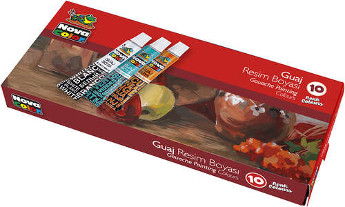 NOVA COLOR 10 RENK GUAJ BOYA TÜP NC-102
