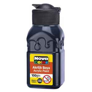 NOVA COLOR - NOVA COLOR AKRİLİK BOYA 100 ml SİYAH NC-2015